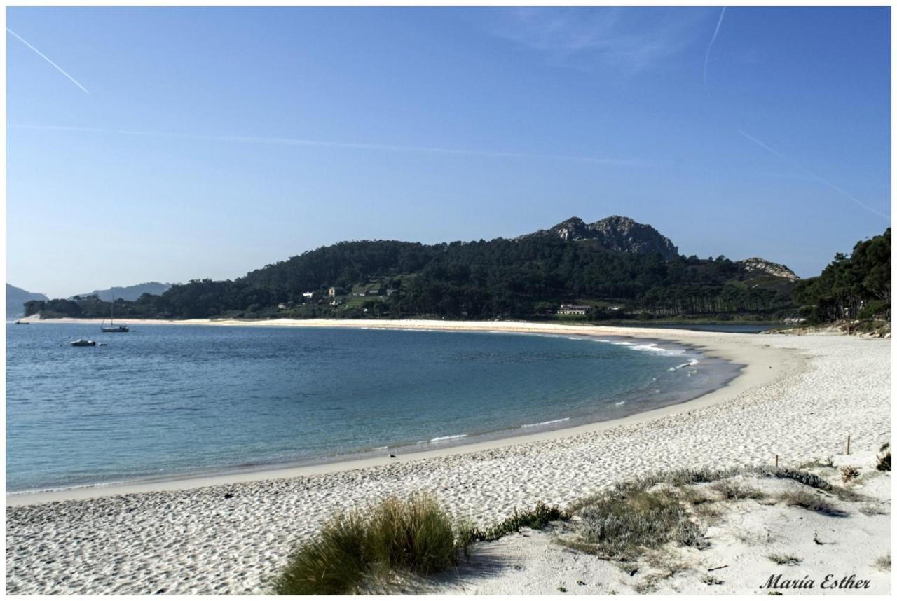 Casita Independiente Y Tres Apartamentos Con Piscina Ladeira Playa Baiona Buitenkant foto