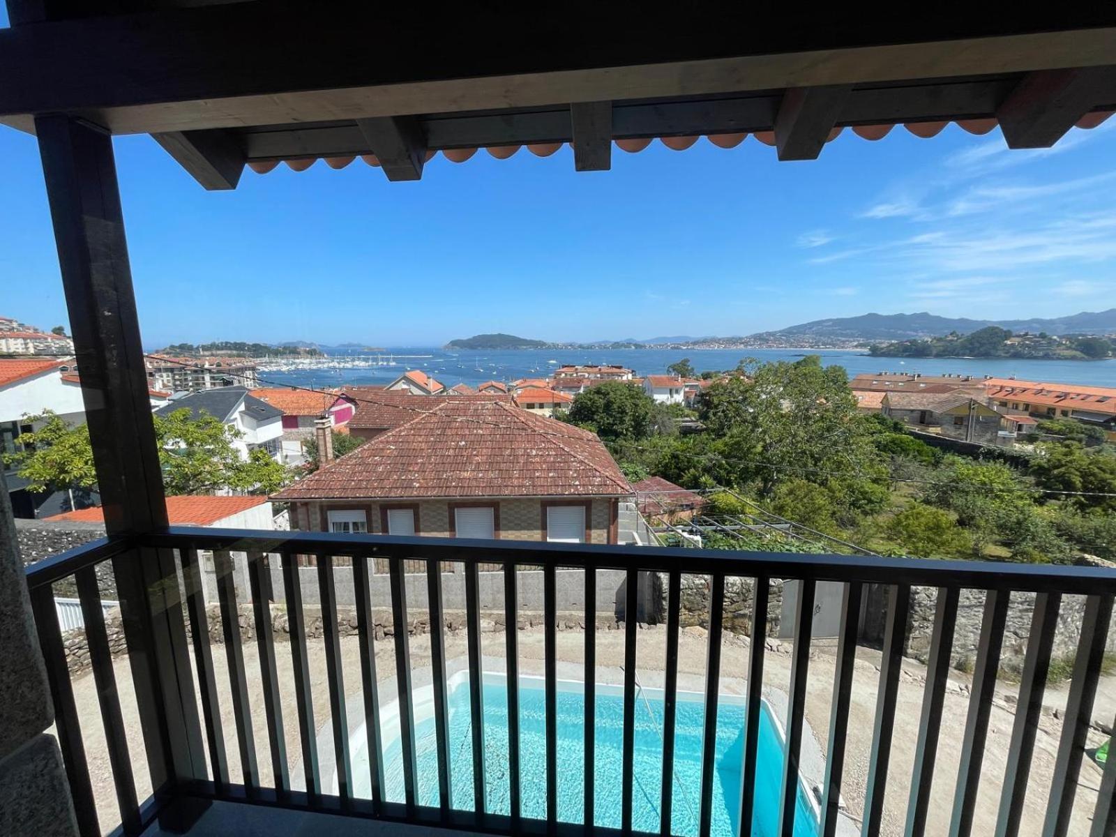 Casita Independiente Y Tres Apartamentos Con Piscina Ladeira Playa Baiona Buitenkant foto